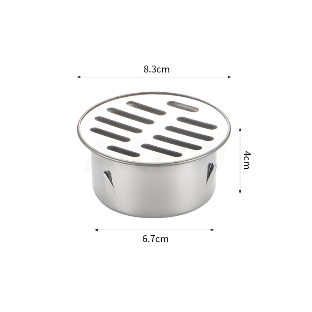 ตะแกรงฝาครอบท่อระบายน้ำกลม แบบเรียบ/โค้ง สแตนเลสแท้ SUS304 ยี่ห้อ Kingsman สำหรับป้องกันขยะ เศษใบไม้ลงท่อ [ขายปลีก/ส่ง ราคาถูก]