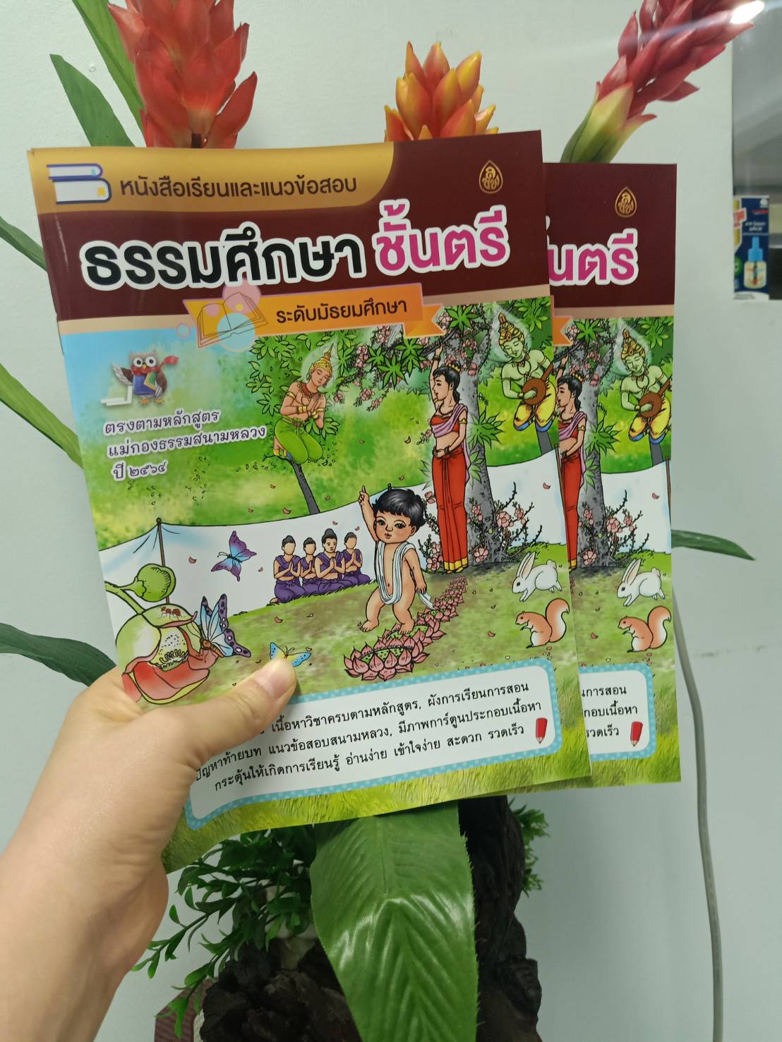 หนังสือเรียนและแนวข้อสอบ ธรรมศึกษาชั้นตรี(ระดับมัธยมศึกษา) ตรงตามหลักสูตรแม่กองธรรมสนามหลวง ปี ๒๕๖๑ (มีภาพการ์ตูน 4 สีประกอบพร้อมคำอธิบาย )