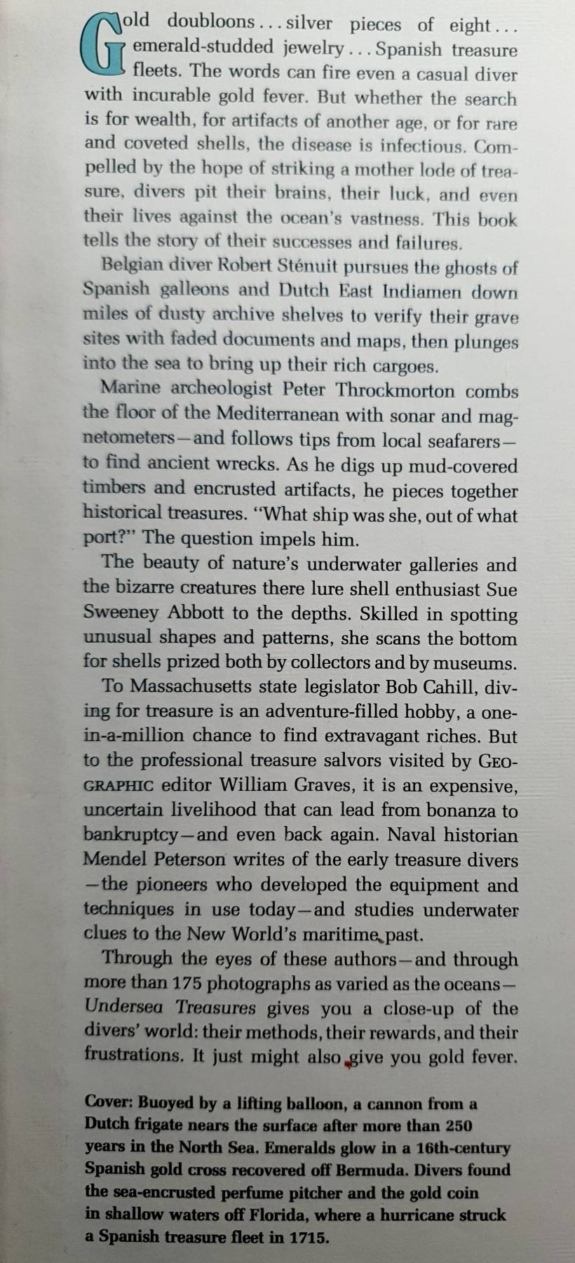 Undersea Treasure : Published by National Geographic Society