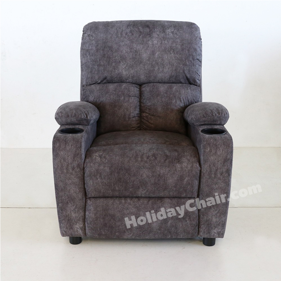 เก้าอี้พักผ่อน โซฟารีไคลเนอร์ มีที่วางแก้ว เก้าอี้โซฟา โซฟาเดี่ยว เก้าอี้เอนหลัง โซฟาปรับนอน โซฟาเบด โซฟาเก้าอี้ เก้าอี้นวม HC-054 (สีเทา)