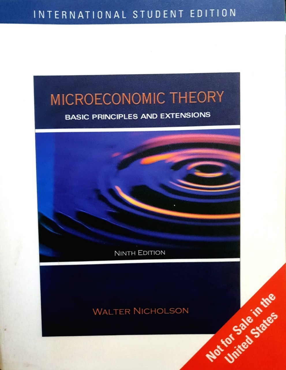 Microeconomic theory : Walter Nicholson