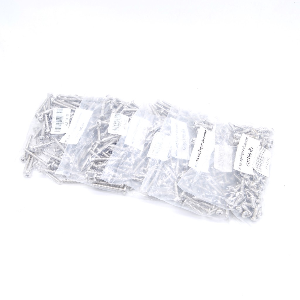 ตะปูเกลียวปล่อย หัวนูน P ปลายแหลม /น๊อตสกรูเกลียวปล่อย P ปลายแหลม (ถุง100ตัว) [ขายปลีก/ส่ง]