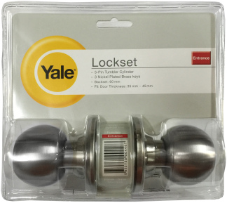กุญแจลูกบิด/Yale/กลมด้าน/VCA5127US32D