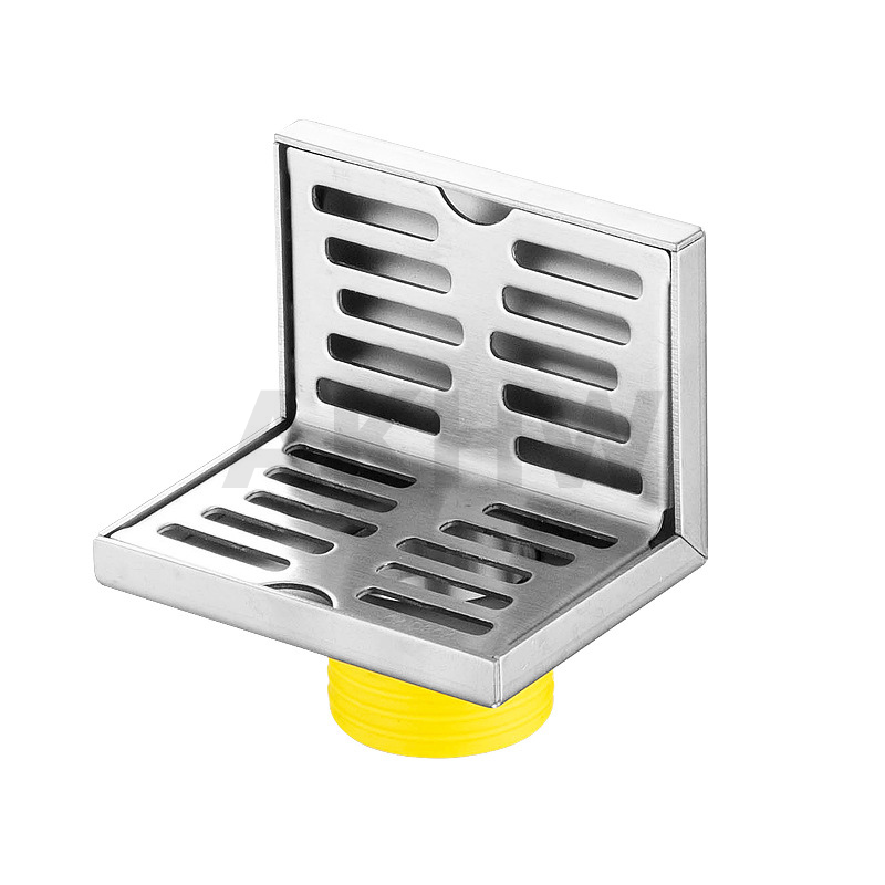 ตะแกรงน้ำทิ้งติดผนัง KingsMan ทรงตัวL วัสดุสแตนเลส SUS304 ไม่เป็นสนิม [ขายปลีก/ส่ง]