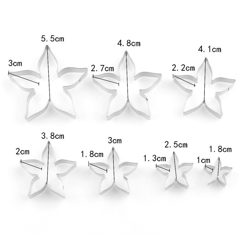 แม่พิมพ์ตัดดอกไม้น้ำตาลสแตนเลส แม่พิมพ์กลีบกุหลาบ ใบคาลิกซ์ ชุดใหญ่ A408 แม่พิมพ์ดอกกุหลาบสำหรับงานปั้นดอกไม้ด้วยดินไทย ดินเกาหลี ดินญี่ปุ่น