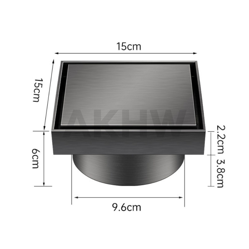 ฝาดูดส้วม/คลีนเอาท์ แบบเหลี่ยมมีฝาปิด KingsMan สแตนเลสทั้งชิ้น SUS304 แบบหนา แข็งแรง ไม่เป็นสนิม [ขายปลีก/ส่ง]