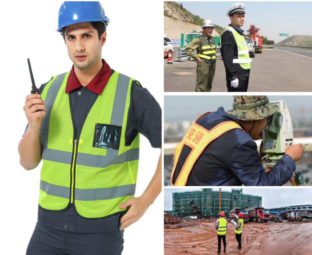 เสื้อสะท้อนแสงรุ่นเต็มตัว (Suresafe Safety Vest) มีช่องเสียบบัตรและปากกา ขายส่ง/ราคาถูก
