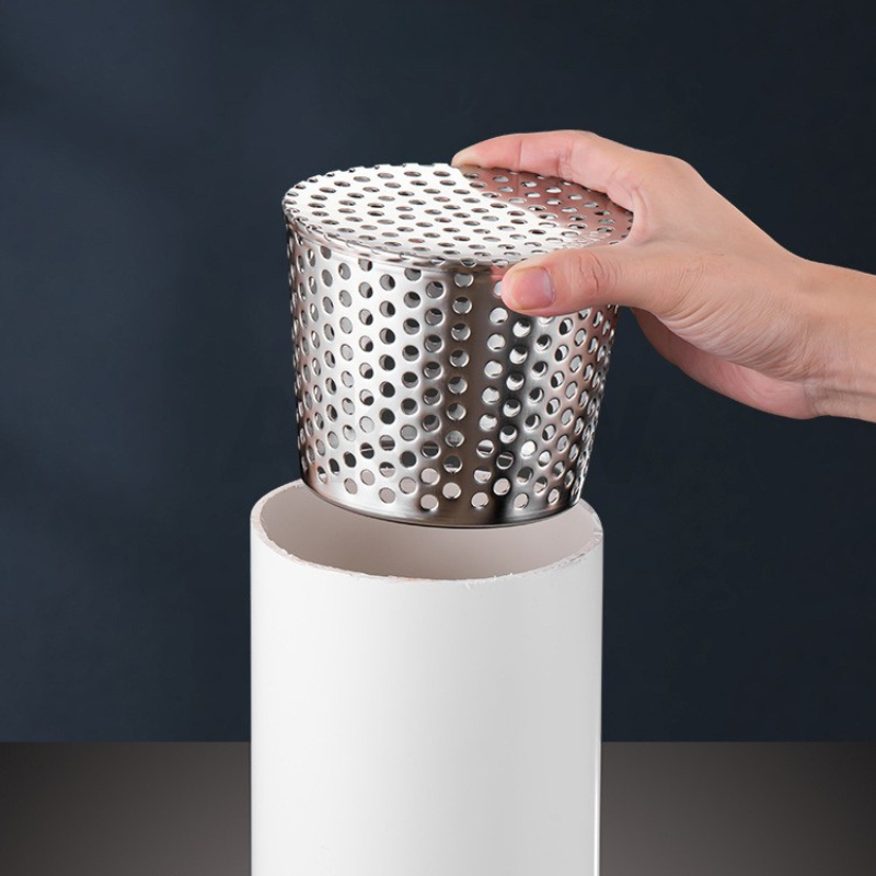 ตะแกรงดักเศษใบไม้ แบบตะกร้อกลมทรงกรวย KingsMan วัสดุสแตนเลสแท้ SUS304 ทนทาน ไม่เป็นสนิม