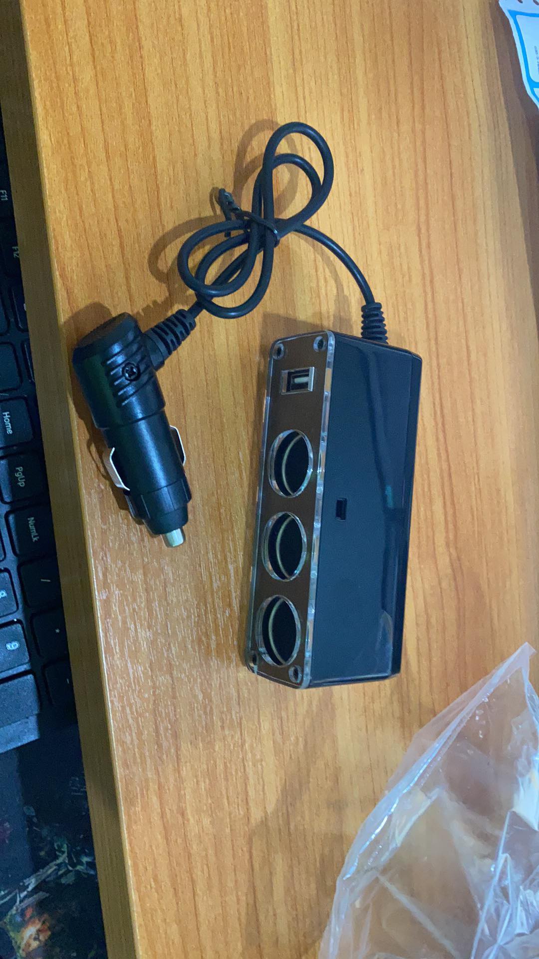 USB Car Charger ช่อง ชาร์จ มือถือ ในรถ ช่องจุดบุหรี่ 3 ช่อง