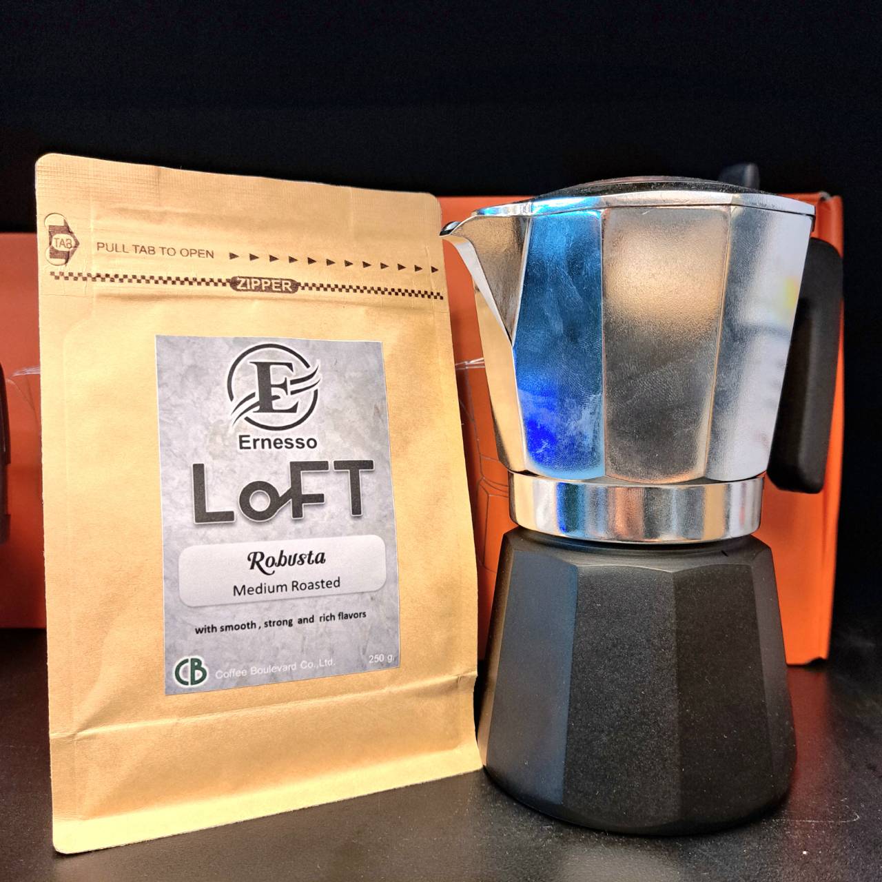 เมล็ดกาแฟคั่ว Ernesso Loft 250 g.