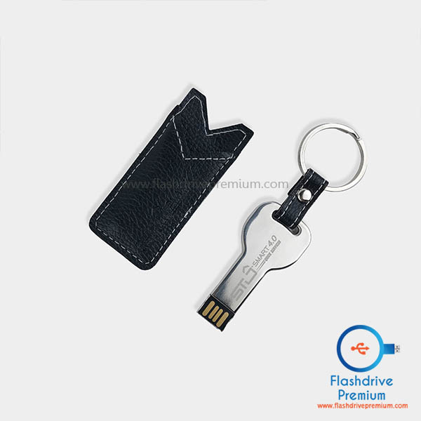 แฟลชไดร์ฟกุญแจและซองหนัง (Key Ring Leather Flash Drive)