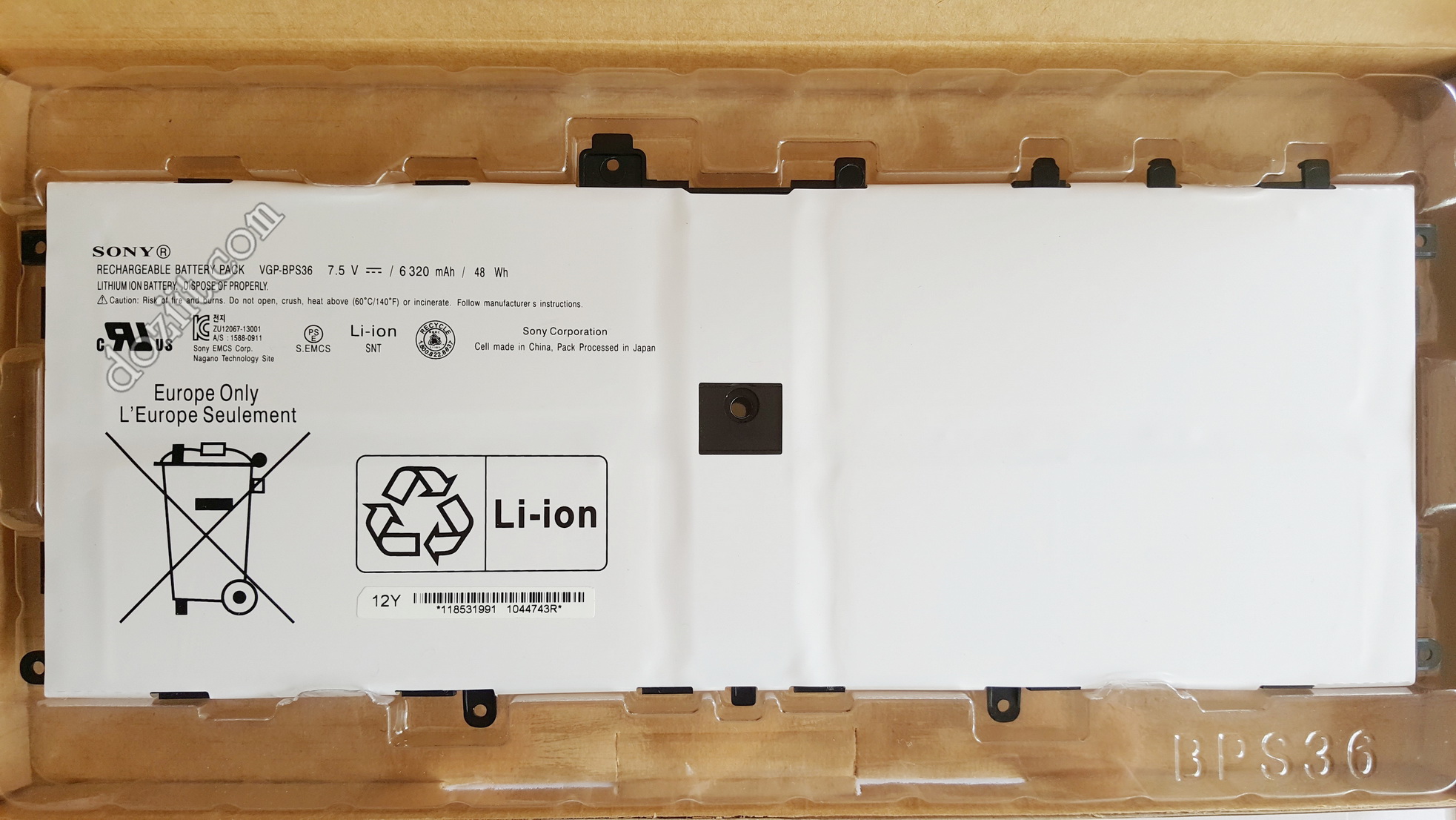 แบตเตอรี่แท้ Original - VGP-BPS36 Battery For Sony Vaio Duo 13 SVD13212SHW SVD1323XPGB SVD132A14W SVD13211CGB SVD1323YCGW SVD132A14L SVD13211CG Series Laptop Battery 7.5V 6320mAh 48Wh