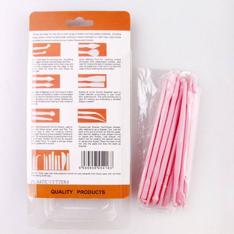 อุปกรณ์สำหรับงานปั้นดินไทย ดินเกาหลี ดินญี่ปุ่นจำนวน 12 ชิ้น เพื่อนักปั้นดินโดยเฉพาะ สีชมพูหวานสวย