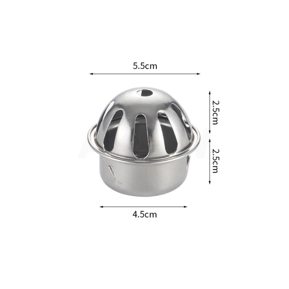 ตะแกรงฝาครอบท่อระบายน้ำกลม แบบเรียบ/โค้ง สแตนเลสแท้ SUS304 ยี่ห้อ Kingsman สำหรับป้องกันขยะ เศษใบไม้ลงท่อ [ขายปลีก/ส่ง ราคาถูก]