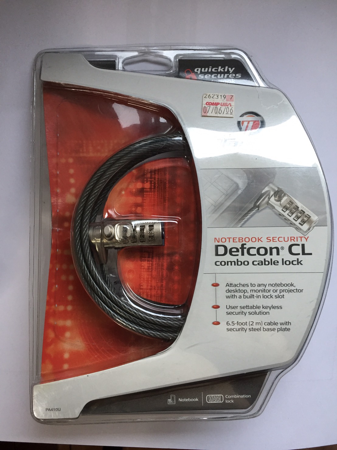 Targus DEFCON CL Combo Cable Lock สายล็อคโน๊ตบุ๊ค