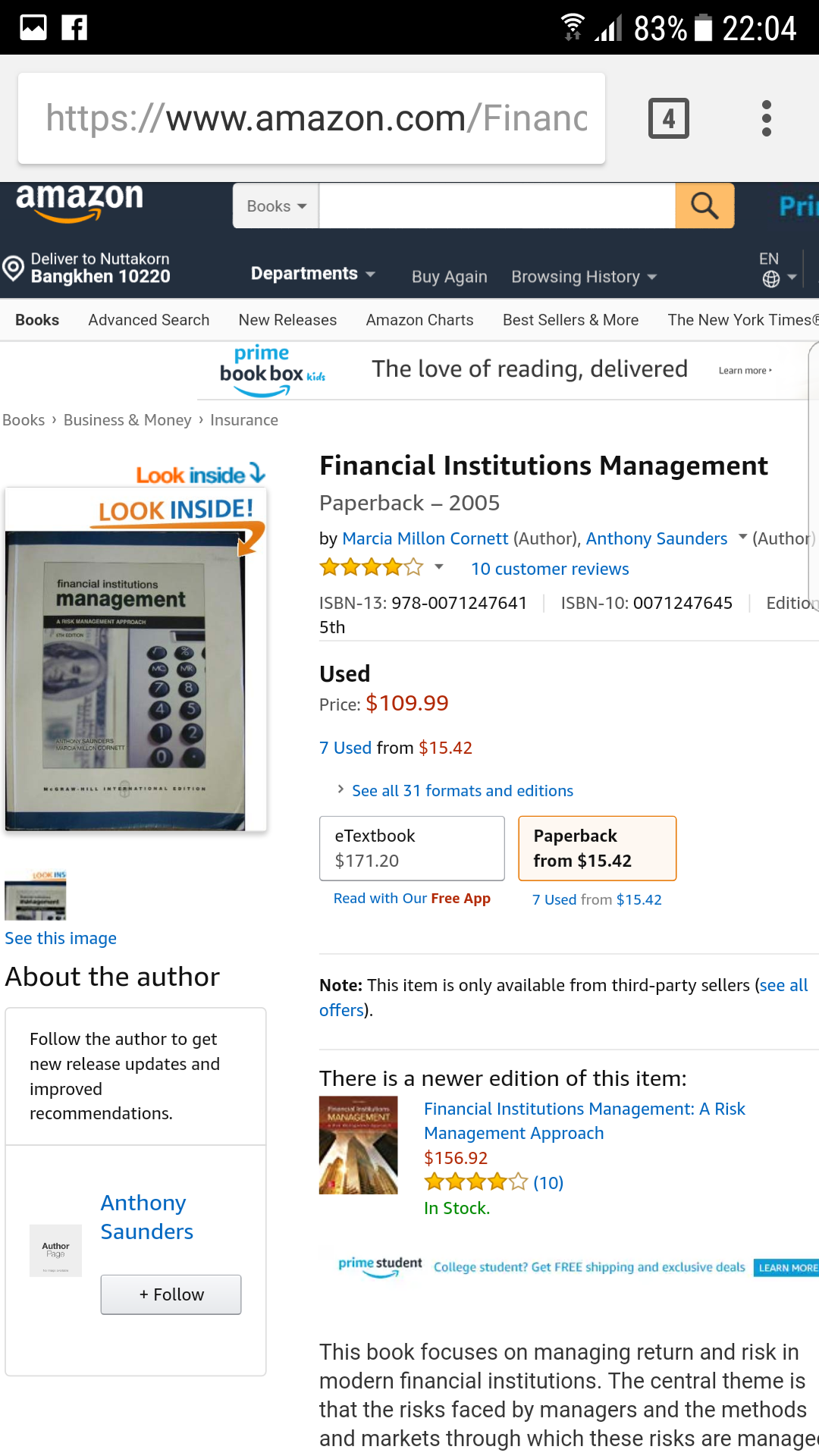 Financial Institutions Management A Risk Management Approach, 5th Edition