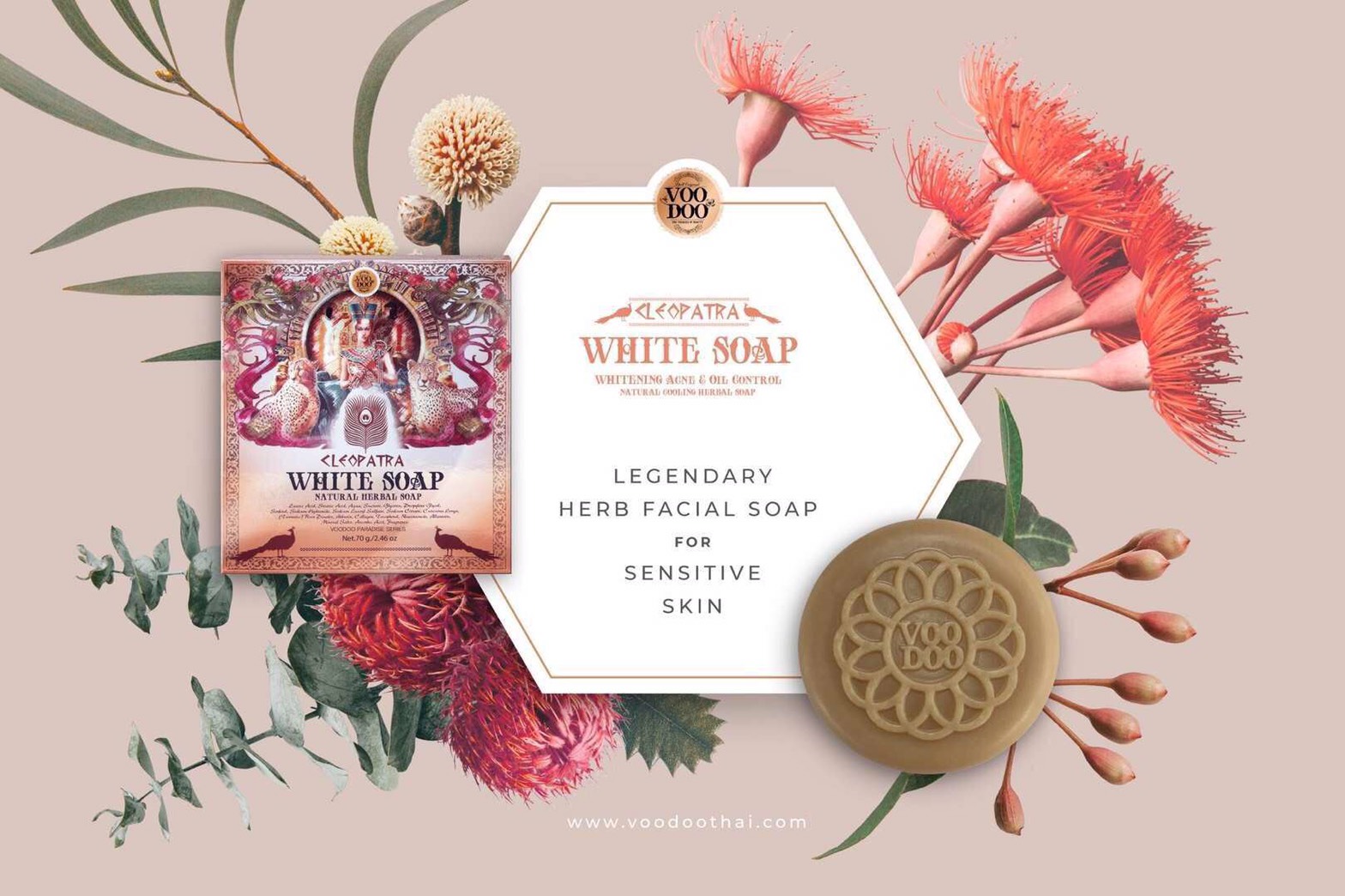 VOODOO CLEOPATRA WHITE SOAP (Original)วูดู สบู่ 蛇毒皂