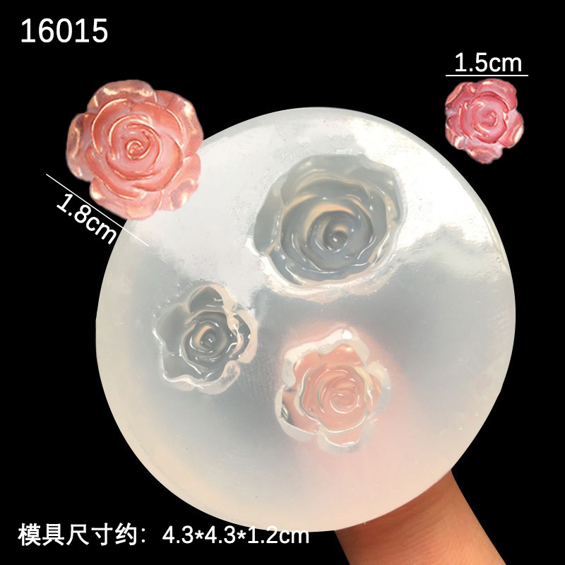 แม่พิมพ์ดอกมะลิเบอร์5 สีขาวงานเรซิ่น งานติดหวีกระจก DIY แม่พิมพ์กาวคริสตัล UV ดอกกุหลาบโรแมนติก ดอกเดซี่ จี้ดอกไม้แฮนด์เมด กิ๊บติดผม ตกแต่ง