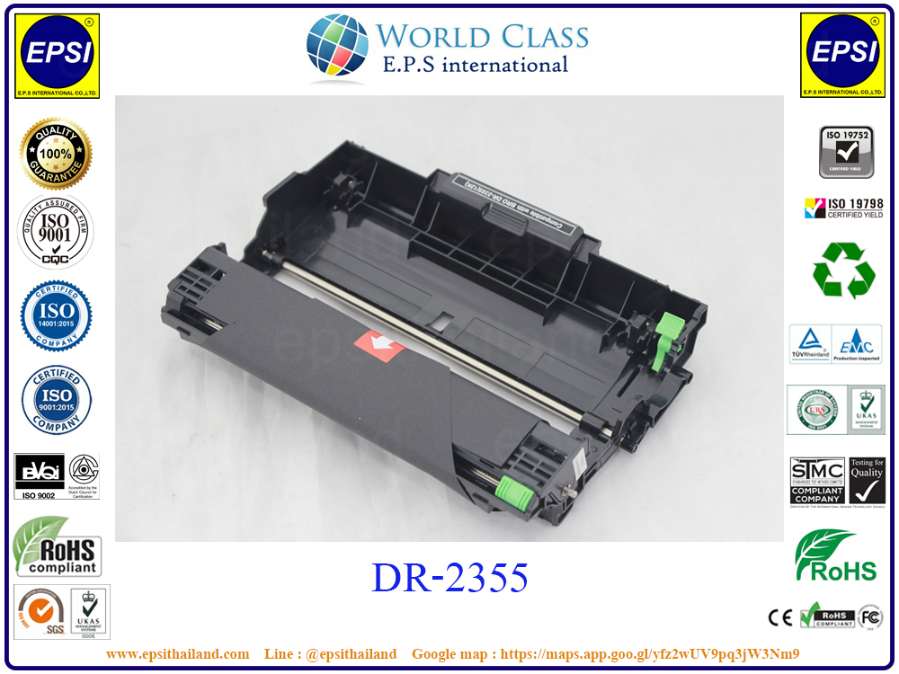 BROTHER DR-2355 DRUM UNIT FOR BROTHER HL-2260/HL-L2300D/HL-L2320D/HL-L2340DW/HL-L2360DW/DN/HL--L2365DN/DW/HL-L2380DW,DCP-L2500D/DCP-L2520D/DW/DCP-L2540DN/DW/DCP-L2560DW,MFC-L2700D/DW/MFC-L2720DW/MFC-L2740DW 12K 2,100 กรัม