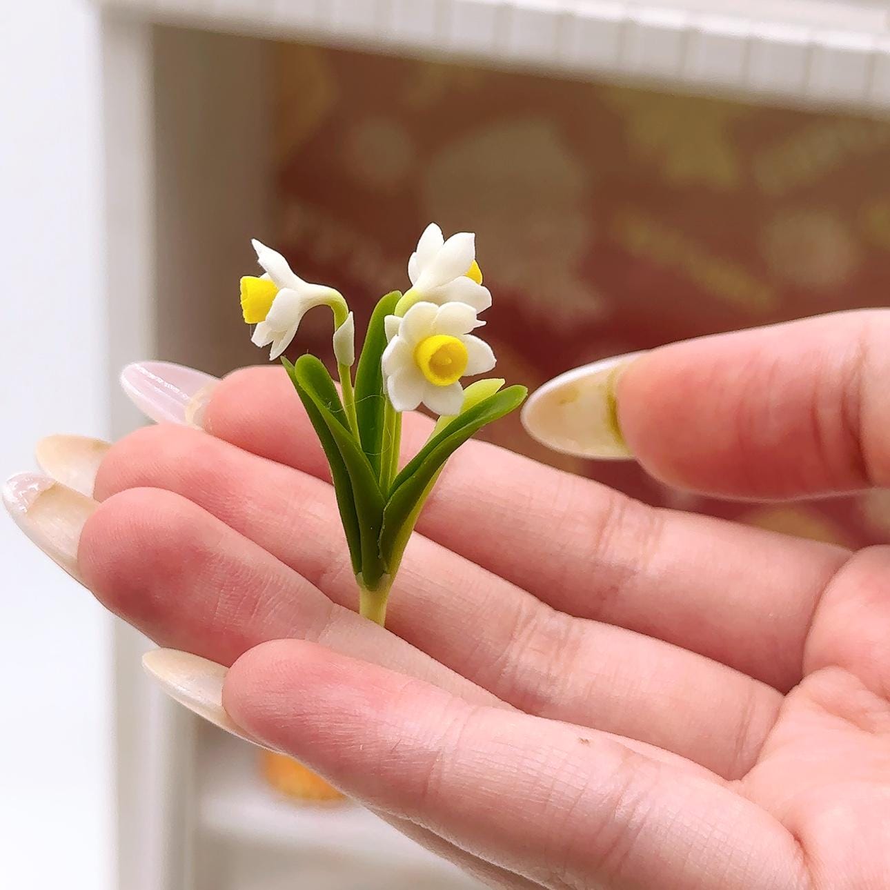 5 ช่อ ดอกไม้จิ๋ว แดฟฟอดิว ดอกธารารัตน์ แบบไม่มีกระถาง