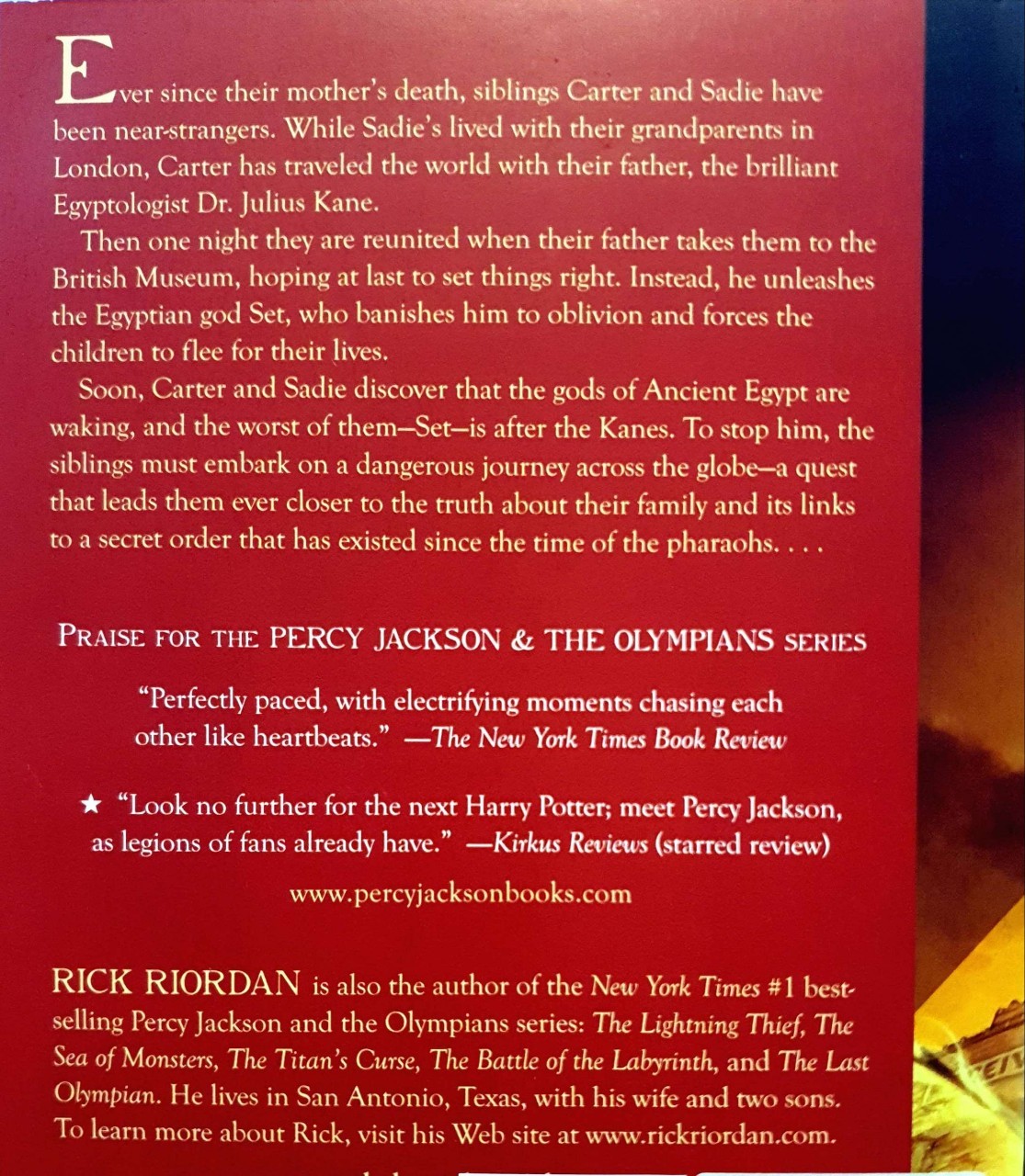 THE RED PYRAMID (The Kane Chronicles, Book 1) : Rick Riordan