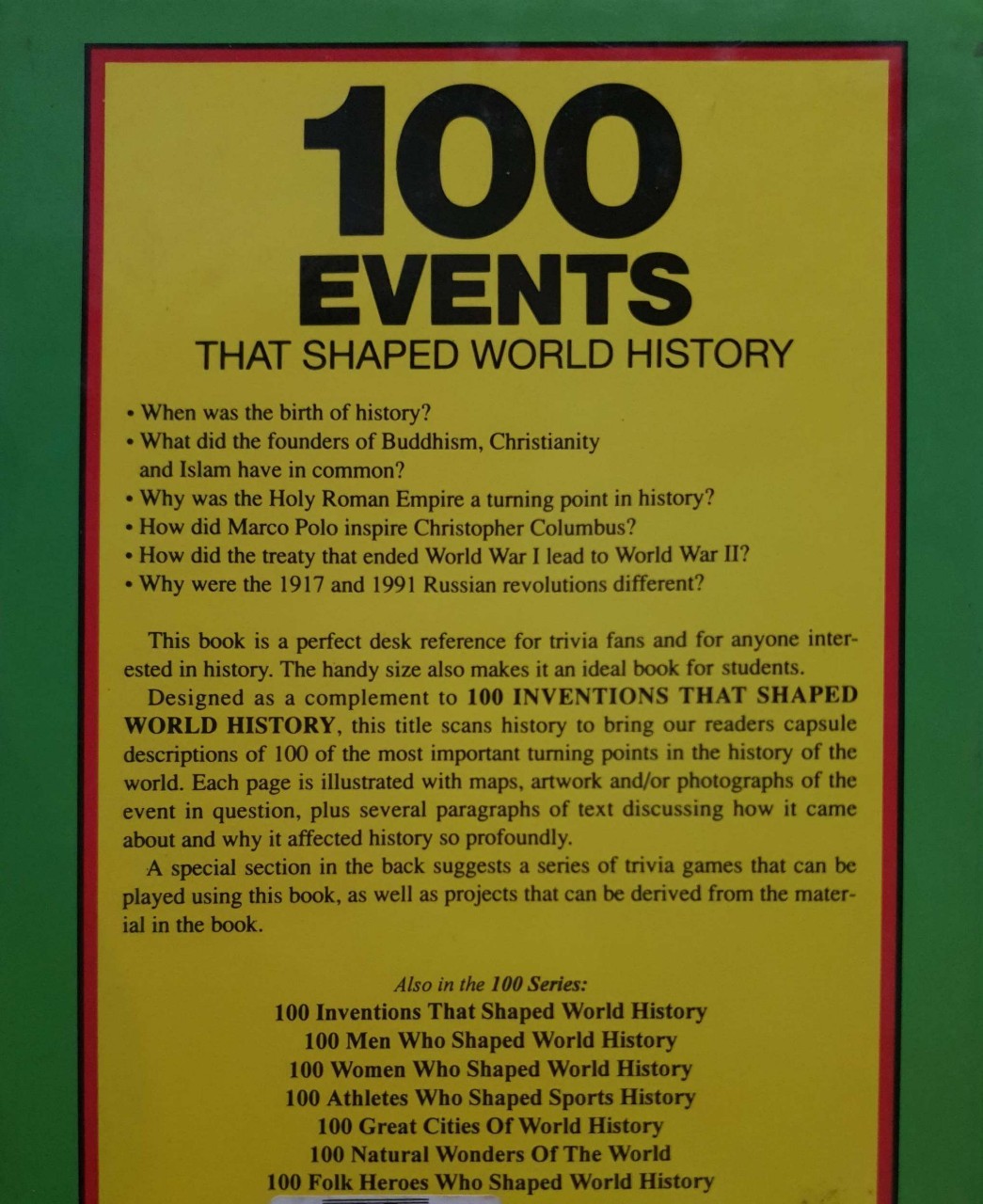 100 EVENTS THAT SHAPED WORLD HISTORY
