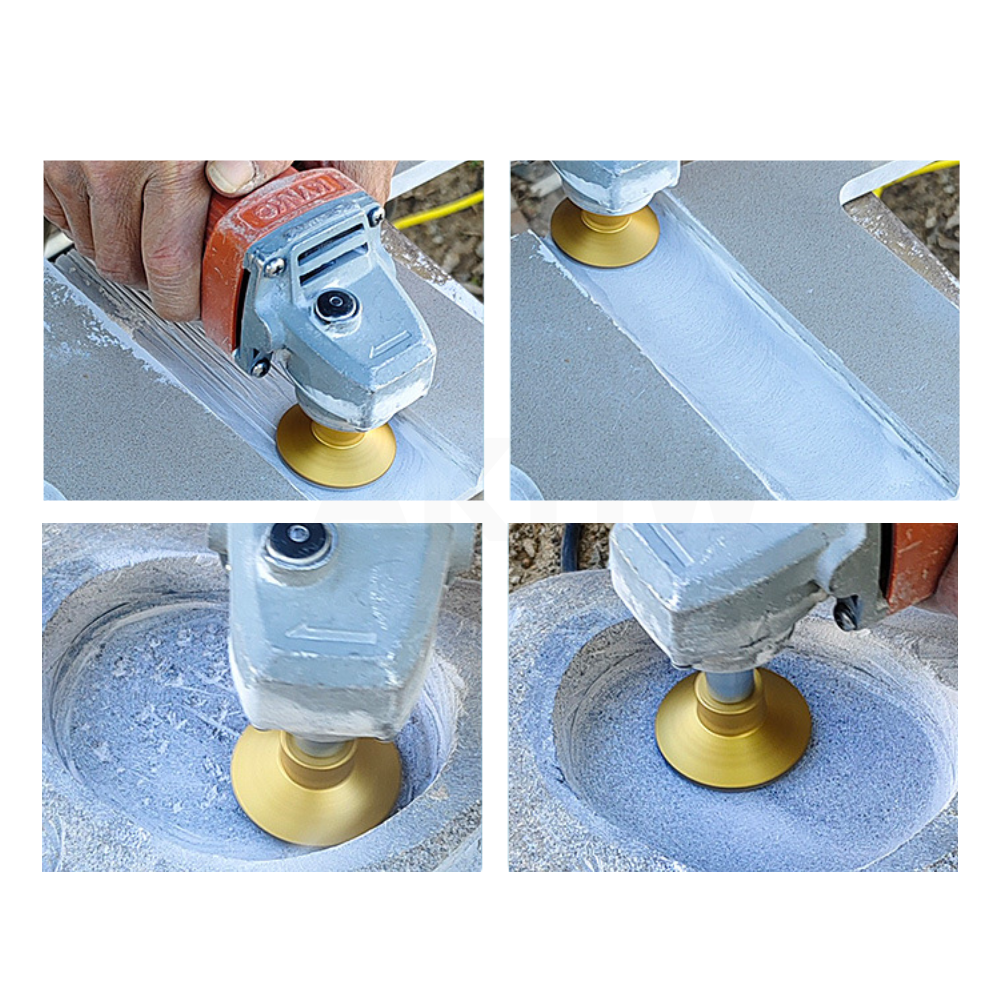 หัวเจียรแบน เจียร์กระเบื้อง/หินอ่อน ยี่ห้อ KingsMan แบนเรียบ หัวเพชรทอง ใช้สำหรับเครื่องเจียร์ เกลียวM10 [ของแท้ ทนทาน]