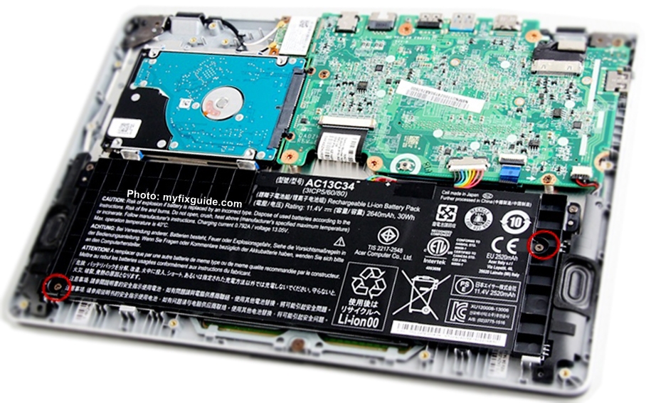 แบตเตอรี่แท้ Original Acer Aspire E-11 E3-111 E3-112 ES1 ES1-111 ES1-420 V-11 V3-111 V3-112 V5-122P V5-132 Laptop Battery AC13C34 2640mAh