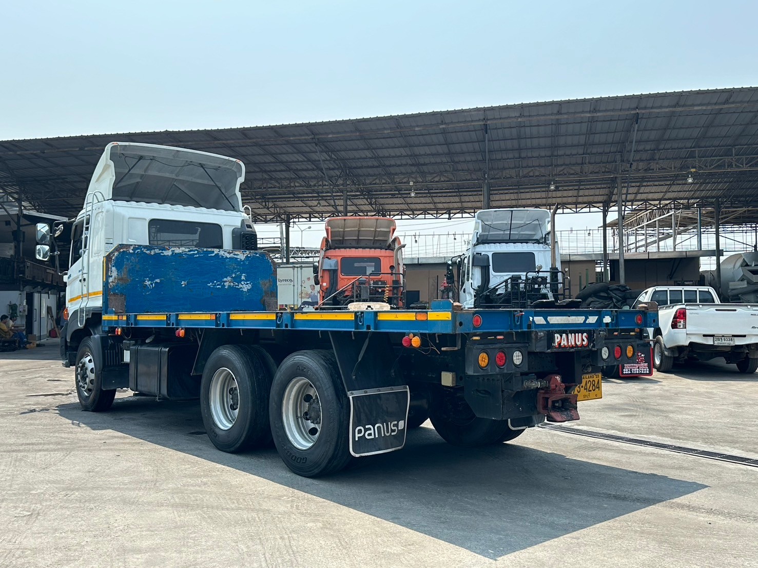 10ล้อพื้นเรียบ6.1ม.2เพลา344แรง มีลำโพงFM1A HINO344Hp ปี2562 ยาว6.1ม. 1.75ล.4284