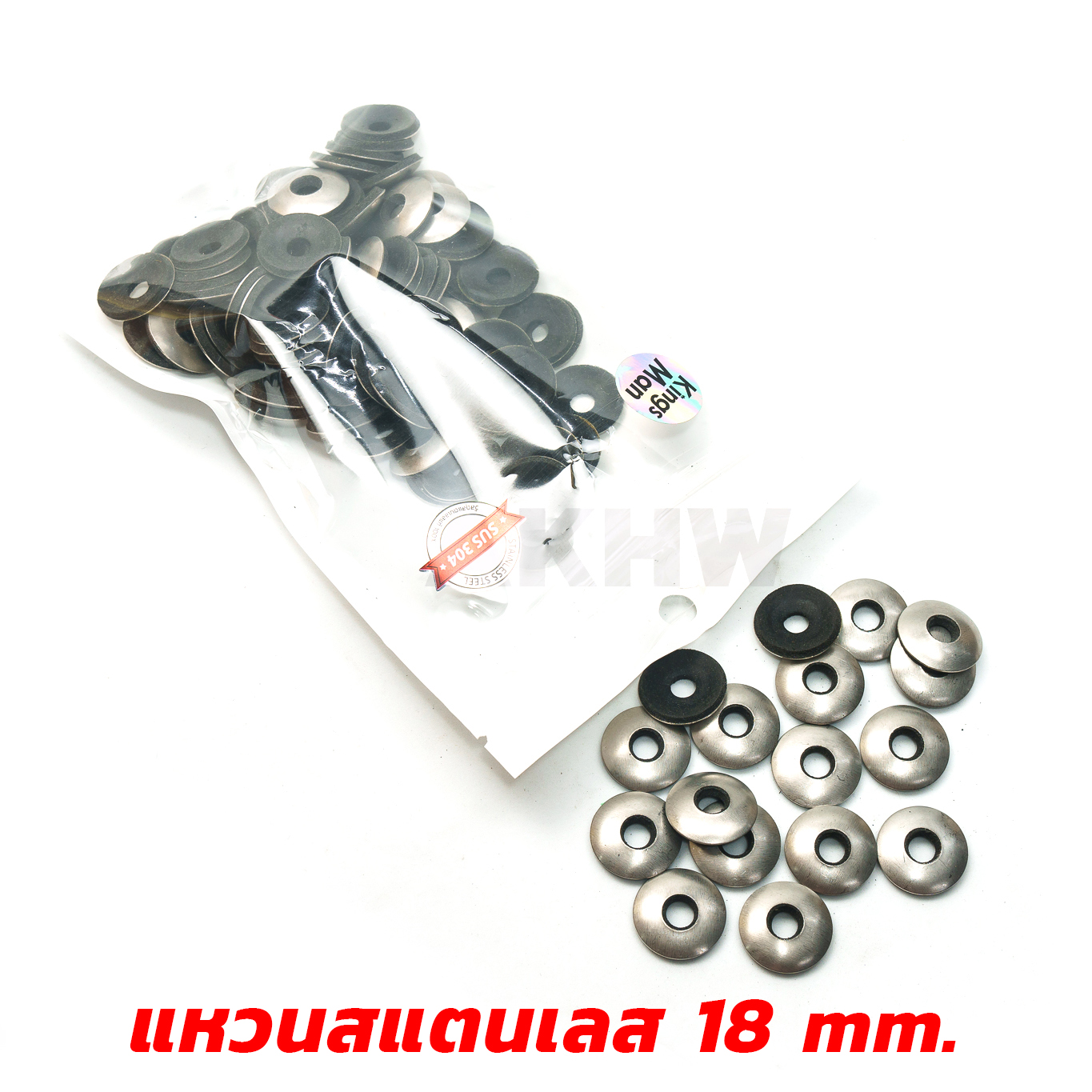 แหวนรองหลังคา แหวนยางรองสกรูสแตนเลส/สังกะสี (หมวกกระเบื้อง) ป้องกันการรั่วซึมของหลังคา(ถุงละ 100ตัว) [ขายส่ง]