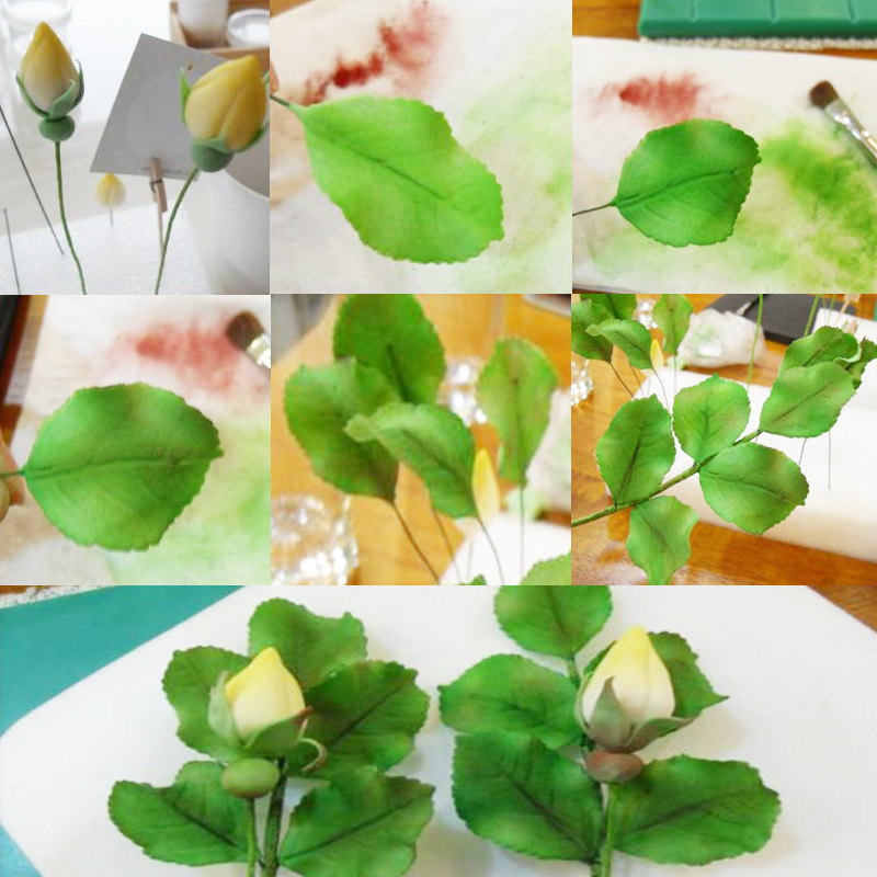 เค้กFondantเครื่องมือRose Leafตัดแม่พิมพ์น้ำตาลอังกฤษดอกไม้DIY Mijiangสินค้าใหม่A405 ชุด 6ชิ้น 6 ขนาดตามภาพ