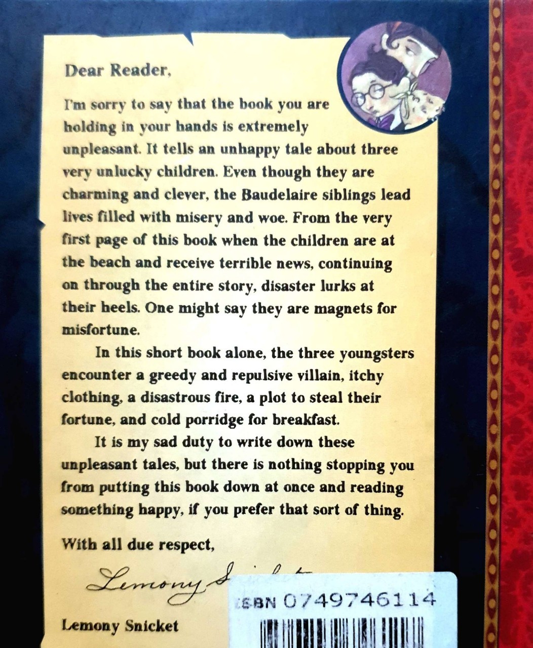 a Series of Unfortunate Events the Bad Beginning