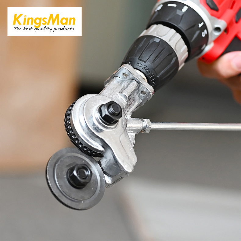 หัวต่อสว่านตัดแผ่นโลหะ KingsMan สำหรับตัดเมทัลชีท สังกะสี หัวแปลงสว่าน พลาสติก [ขายปลีก/ส่ง]