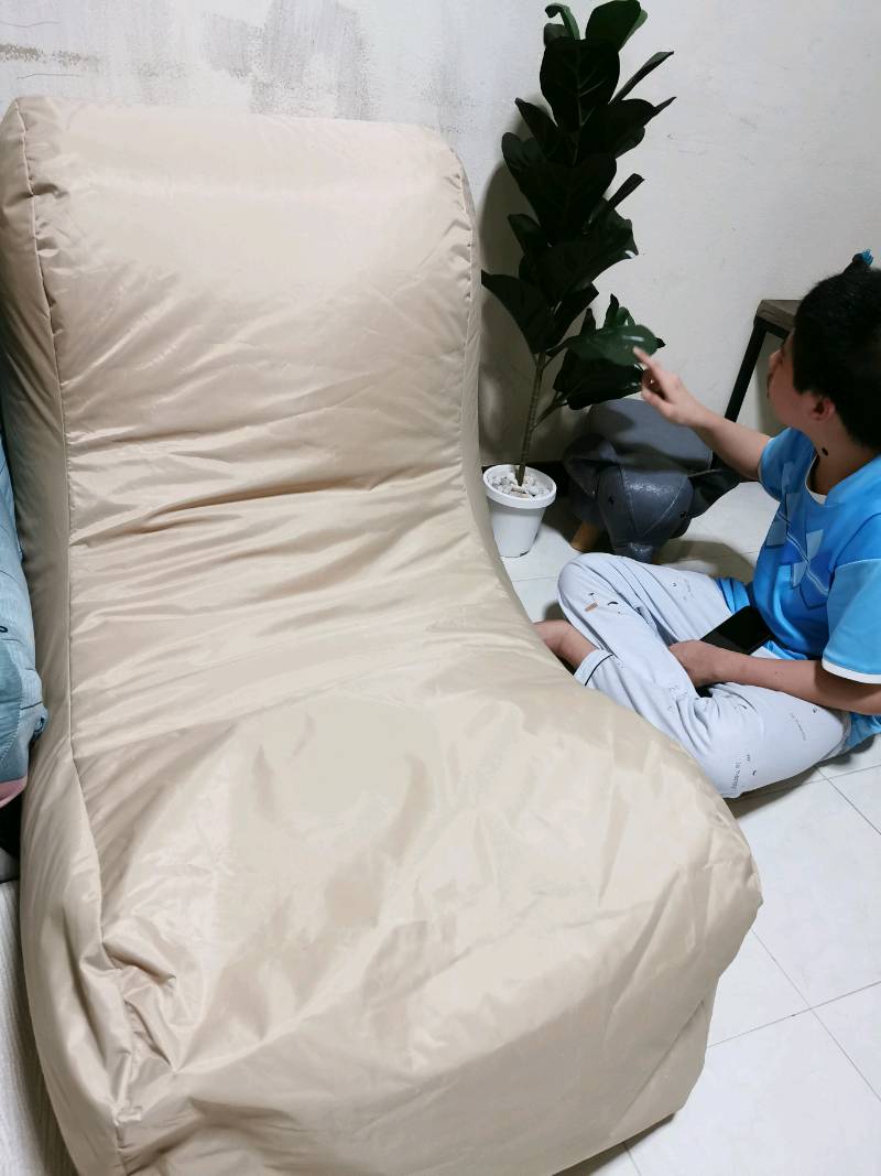 บีนแบ็ก ทรงตัวแอล ใช้งาน outdoor ได้ เนื้อผ้าเคลือบด้วย PVC เก้าอี้เม็ดโฟม bean bag บีนแบค เบาะเม็ดโฟม เก้าอี้นั่งเล่น เบาะนั่งเม็ดโฟม HC-067