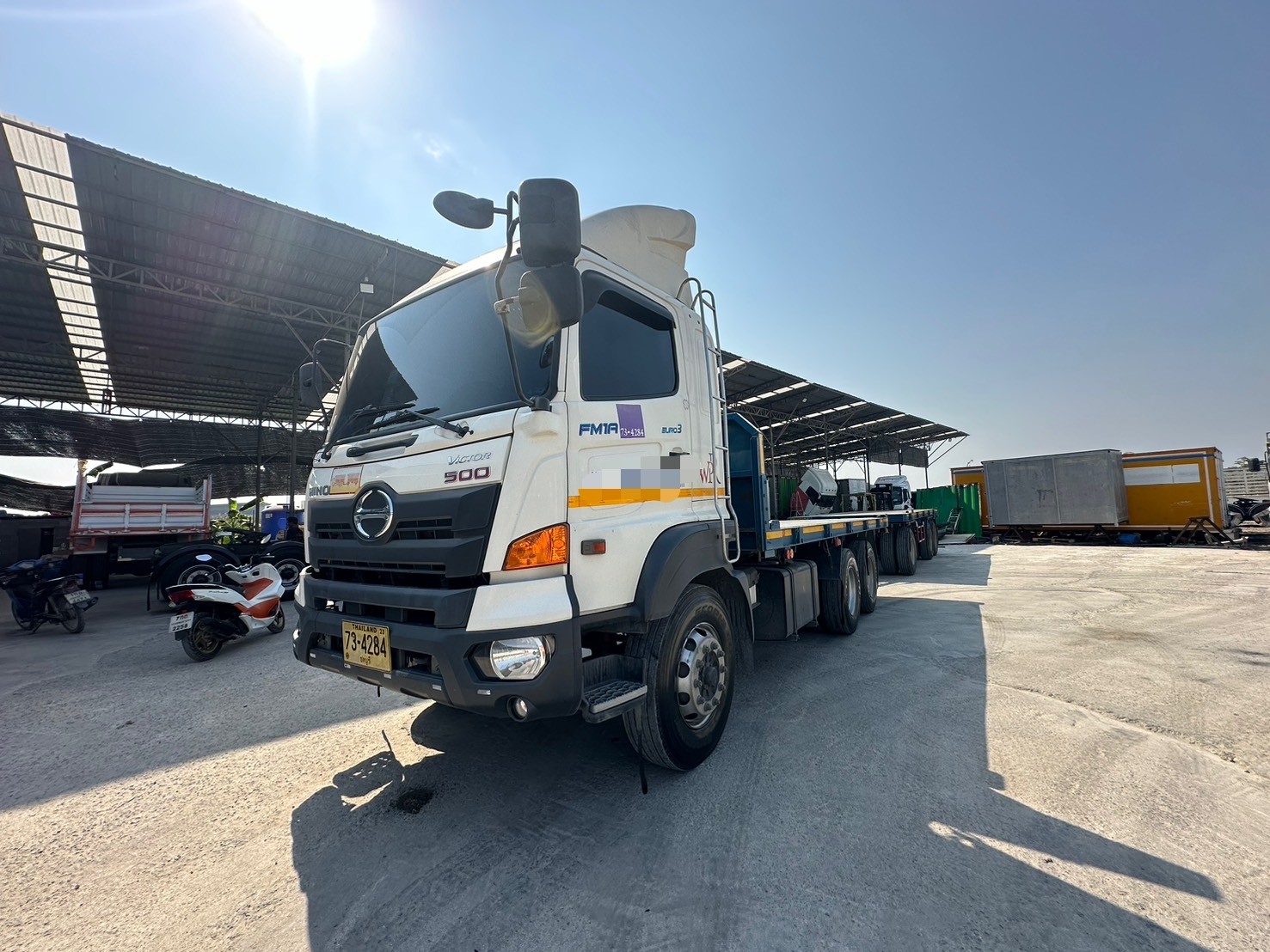 10ล้อพื้นเรียบ6.1ม.2เพลา344แรง มีลำโพงFM1A HINO344Hp ปี2562 ยาว6.1ม. 1.75ล.4284