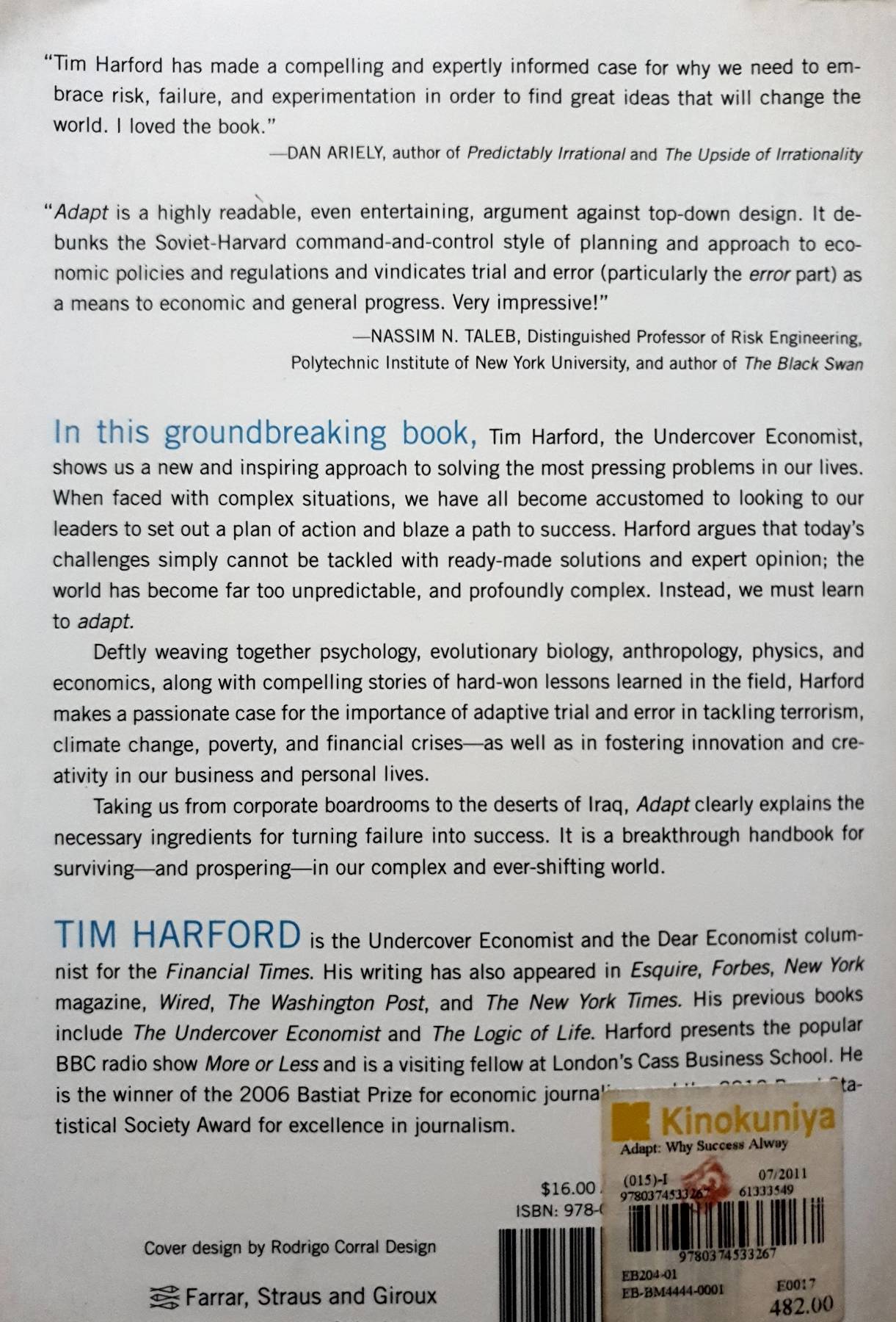 “Adapt : Why Success Always Starts with Failure” by Tim Harford