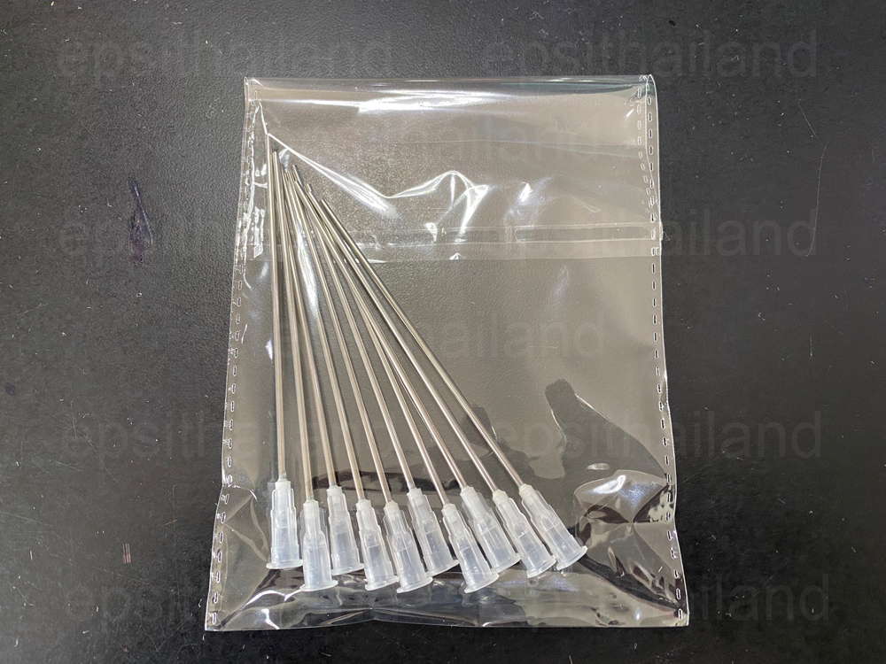 08ACC-ND10 ข็มดูดหมึก เบอร์18 เส้นผ่าศูนย์กลาง1.8 มิลลิเมตร/millimeter แบบหัวทู้ หรือหัวตัดไม่มีคม ขนาด10 ซม./cmขนาด4 แบบ 10 ชิ้น 400 กรัม