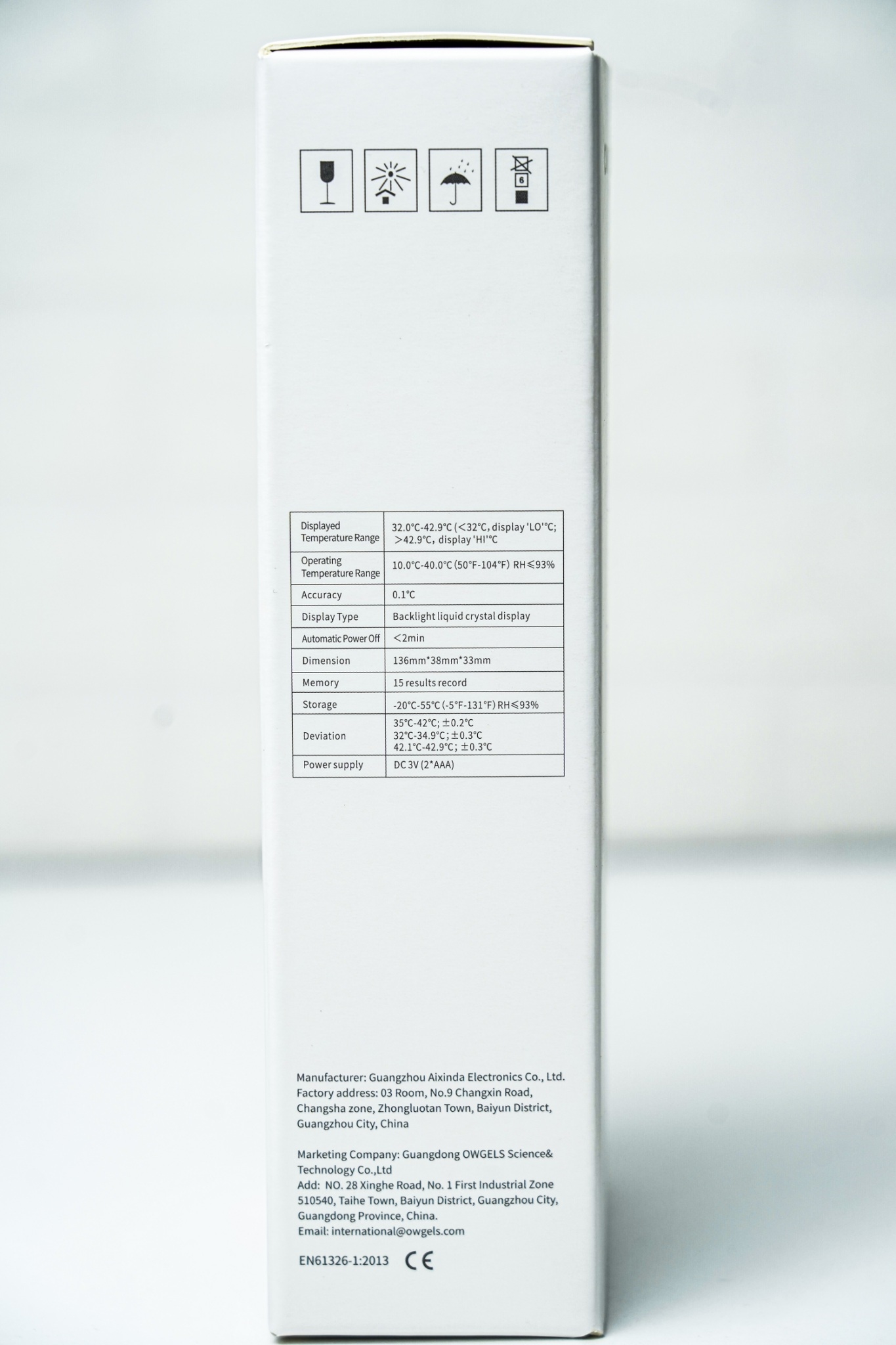 อุปกรณ์วัดไข้อินฟราเรด Infrared Owgel Thermometer วัดได้ที่หน้าผาก