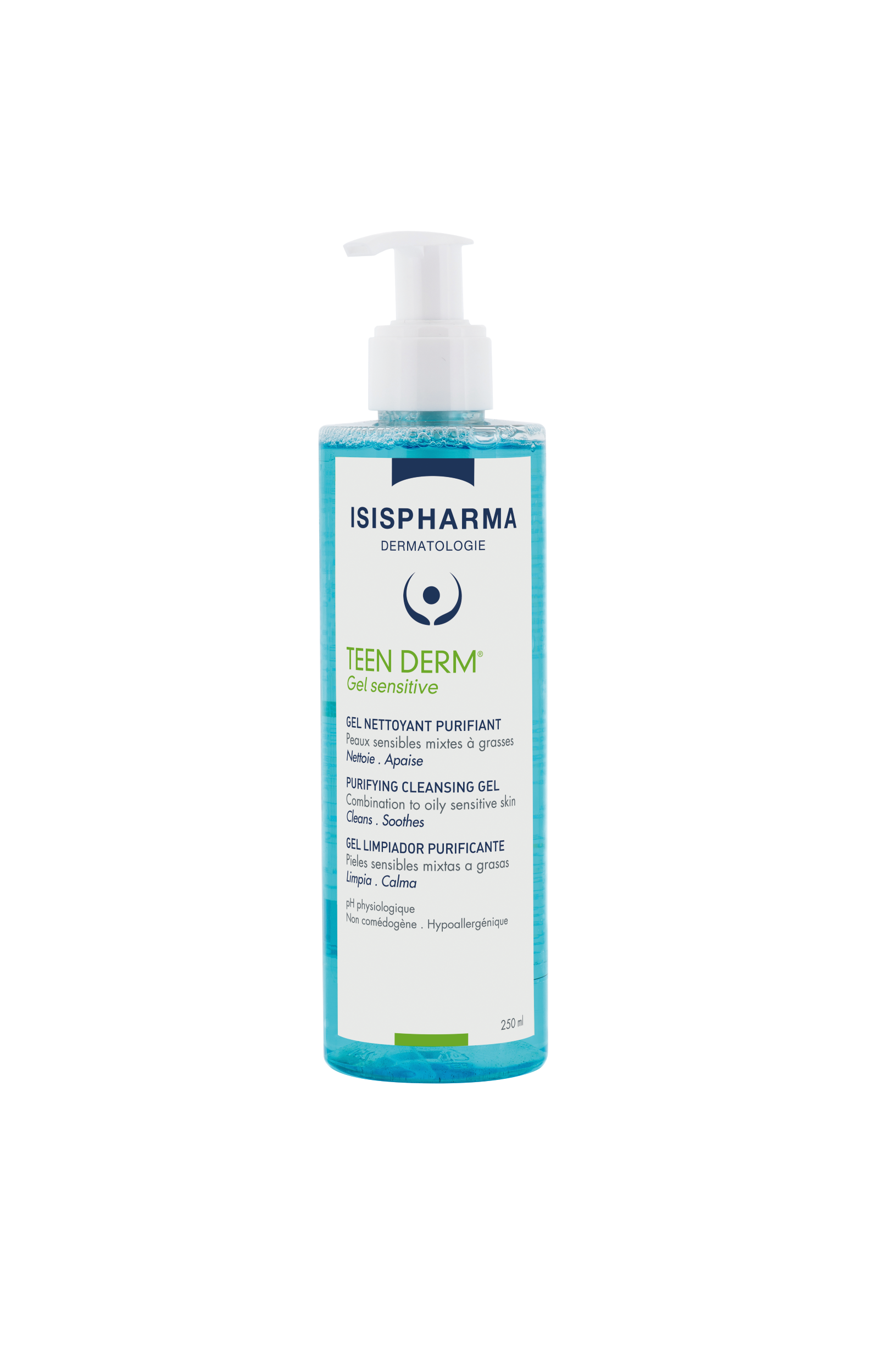 ISISPHARMA TEEN DERM GEL Sensitive เจลล้างหน้าสำหรับผู้ที่เป็นสิวอุดตันหรือสิวอักเสบที่รุนแรงถึงปานกลาง เหมาะสำหรับผิวแพ้ง่าย สำเนา
