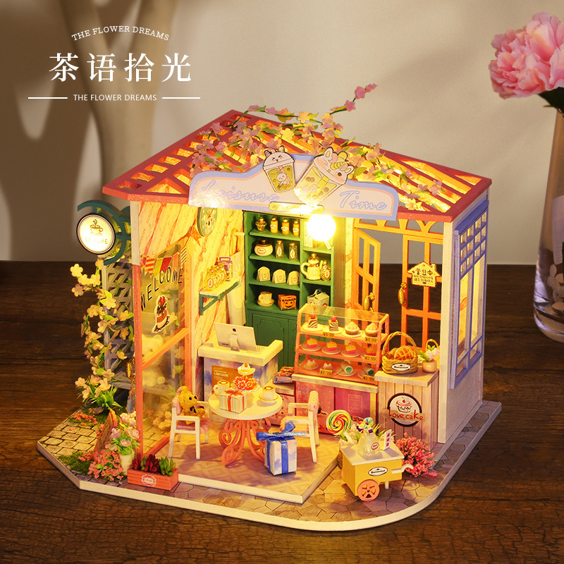 โมเดลร้านเค๊ก2022 โมเดลคลาสสิคในบรรยากาศการ์เด้น ลมพัดเมื่อยามลมโชยTea language pickup (including dust cover)