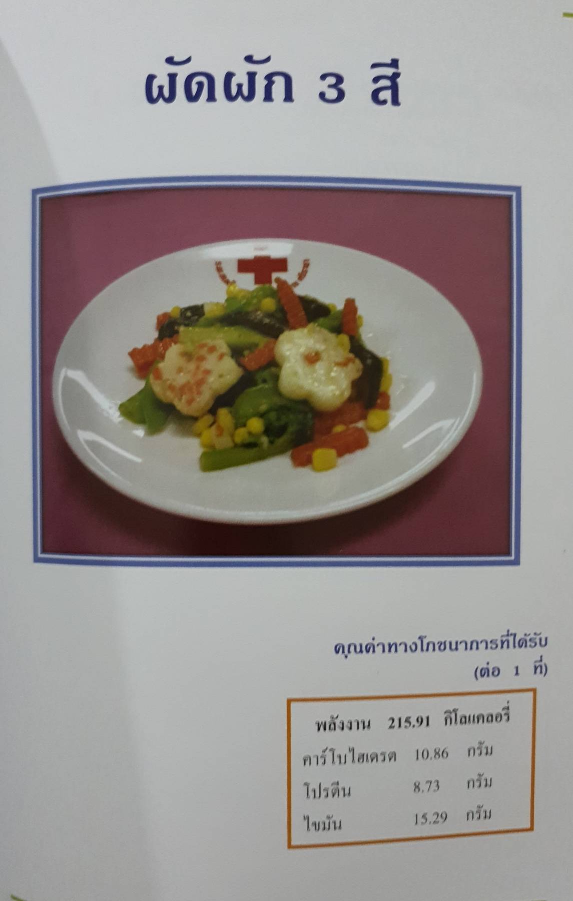 เมนู : คู่ครัวสุขภาพ คู่มือการปรุงอาหาร