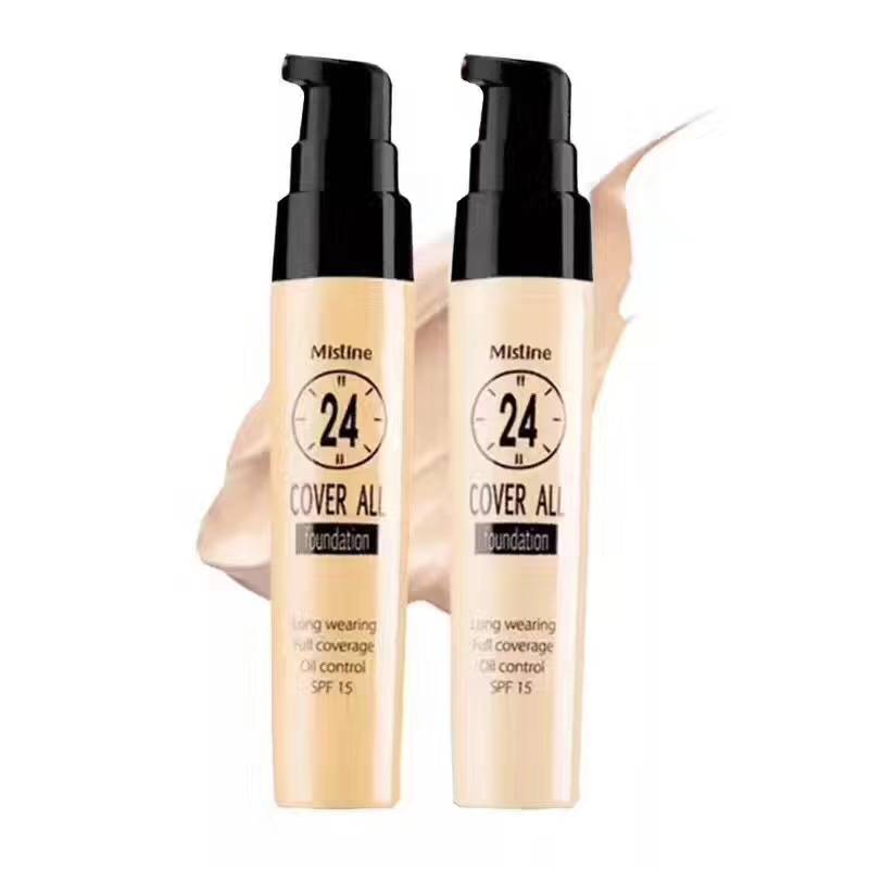 MISTINE 24 COVER ALL FOUNDATION 25 Ml. รองพื้น มิสทิน 24 คัฟเวอร์ ออล 24小时粉底液