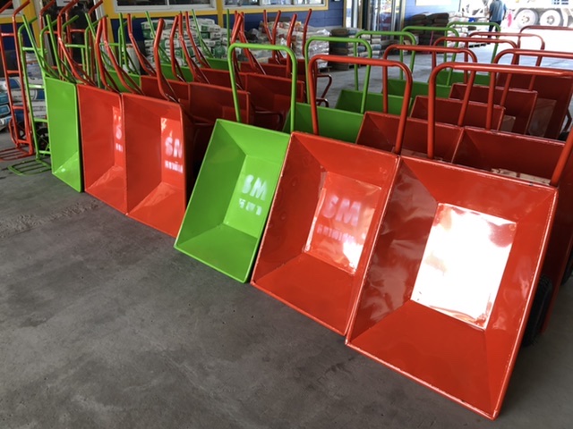 รถเข็นปูน ยี่ห้อ SM เหล็กหนา ล้อยางตัน/ล้อลม คุณภาพดี ทนทาน ส่งตรงจากโรงงาน ราคาถูก