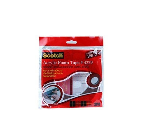 เทป2หน้าติดรถยนต์/12มม.x2.5ม./3M/No.4229