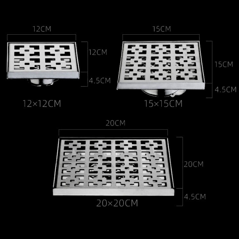 ตะแกรงน้ำทิ้ง ลายเหลี่ยมจีน KingsMan ตะแกรงกันกลิ่น วัสดุสแตนเลสหนา SUS304 ไม่เป็นสนิม [ขายปลีก/ส่ง]
