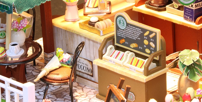 โมเดลเด่นดังแห่งความสุขของคอกาแฟCoffee time modelโมเดลร้านกาแฟจำลอง ร้านคาเฟ่ ชุด coffee time คลาสสิคสไตบ์น่าสะสม