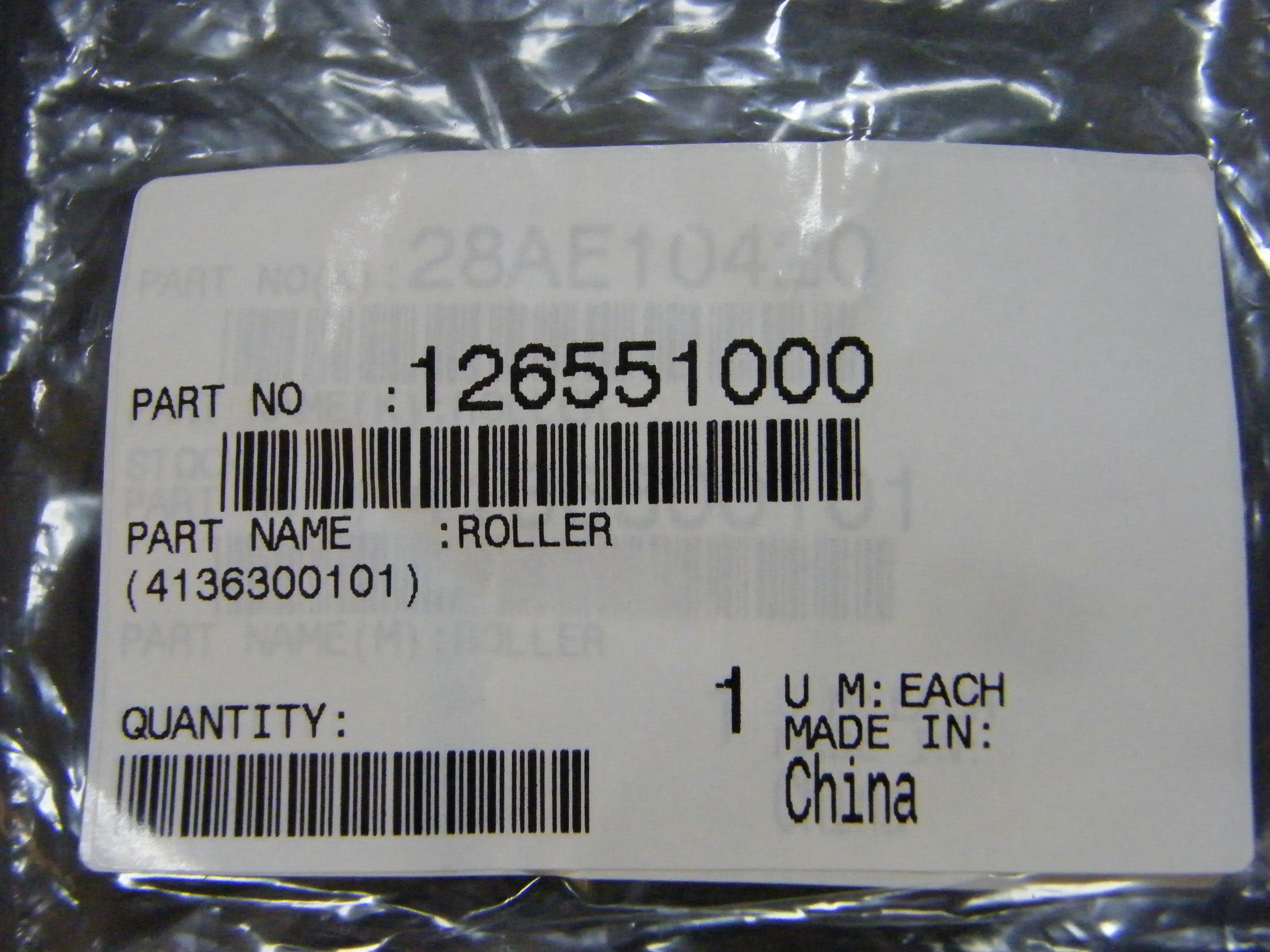 EPSON/KONICA MINOLTA 1265510 PICKUP ROLLER FOR EPSON EPL-5700/5800/5900/6100/6200/KONICA MINOLTA PAGEPRO 1300W/1350/1380/1390 500 กรัม