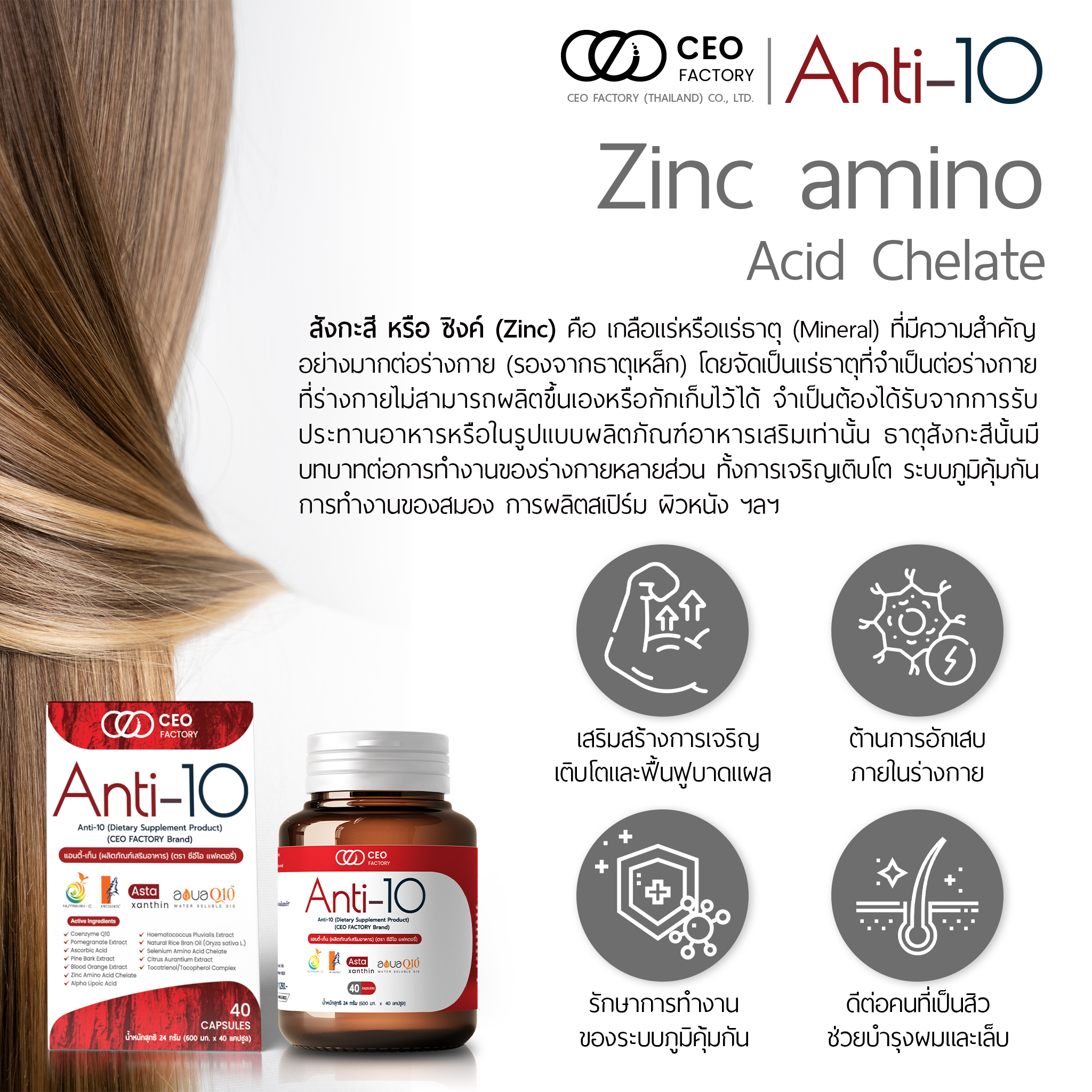 Anti-10 Dietary Supplement Product 40 Capsules