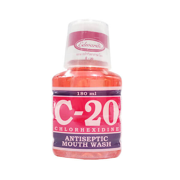 น้ำยาบ้วนปาก C-20 Chlorhexidine Antiseptic Mouth Wash 180 ml.