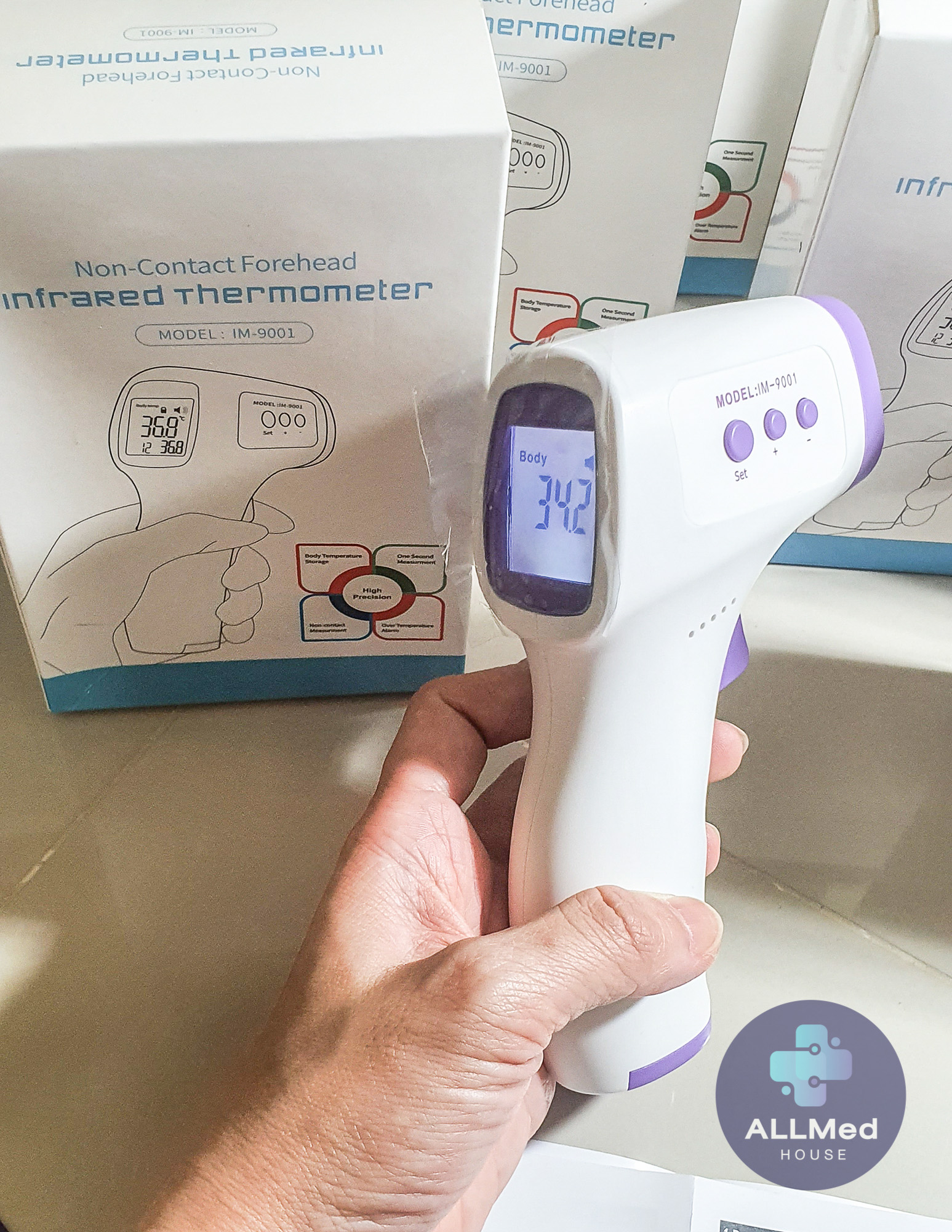 อุปกรณ์วัดไข้แบบถือ ชนิดไม่สัมผัส เทอร์มอมิเตอร์